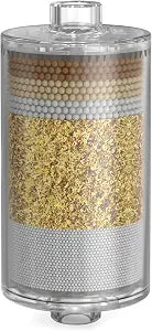 Shower Filter Replacement Cartridge, KDF 55 Hard Water Purifier Reduces Chlorine, Heavy Metals, added Vitamin C E&A Water Softener with High Output