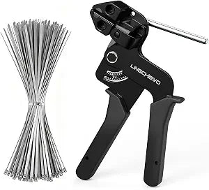 Metal Zip Tie Gun with 100 PCS 11.8inch Stainless Steel Zip Ties