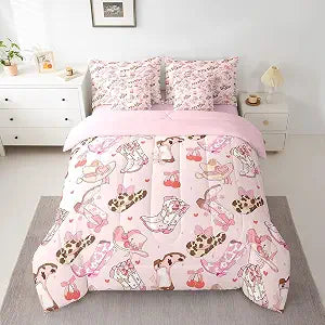 jejeloiu Western Comforter Set Full Size for Boys Girls Teens 7 Pieces