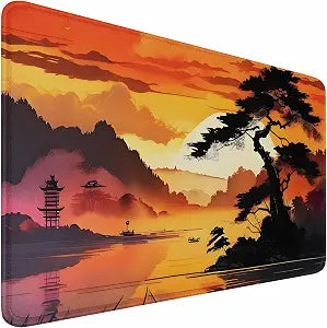 Mouse Pad Gaming, 31.5x15.7 inch Large Extended Computer Keyboard Mouse Mat, Water Resist Non-Slip Mousepad Rubber Base Long XXL Mouse Pad for Work & Gaming, Office & Home, Sunset