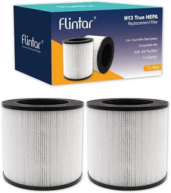 MA14 Replacement Filter, Made in TAIWAN, Compatible with MA-14 Air Purifier, 3-in-1 Premium Filtration and Activated Carbon Filter Set (2-Pack)