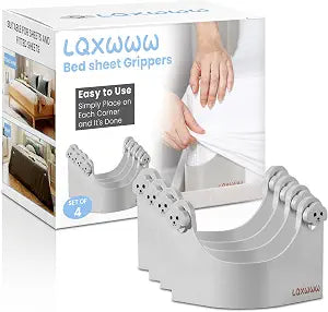 Sheet Holders 4-Pack One-Time Install No Straps Needed
