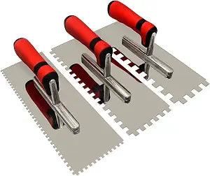 Stainless Steel Tile Tools Set 3PC, Trowel Concrete Tool, Notched Trowel