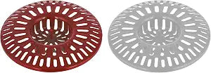 Bathroom Shower Tub Hair Strainer 3 inches - Pack of 2 - Kitchen Sink Basket - Bath Drain Protector - Tube Cover Screen - Drains Catcher for Bathtub