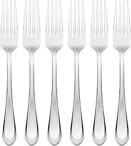Hampton Forge Alessi Dinner Forks Silverware Set for 6, Flatware