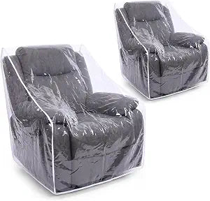 2 Pack Thickened Plastic Armchair Cover, Heavy Duty Plastic Recliner Cover
