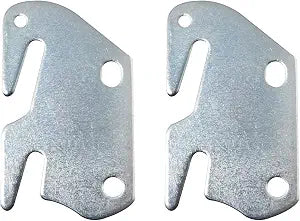 2pcs Iron Bed Frame Hooks Wooden Bed Rail Hook Plates 3.8x2.3x0.08 Inches for Headboard Replacement Hanging Piece