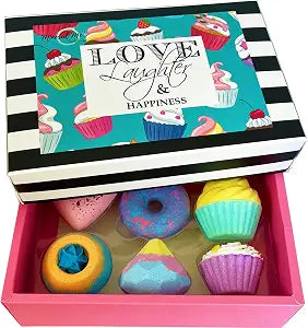 Bath Bombs for Girls ��� 6 Organic Bath Bombs Gift Set w/Natural Ingredients