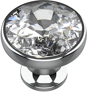 Alzassbg 1-3/8" Clear Crystal Nickel Cabinet Knobs 10 Pack, AL1011SN