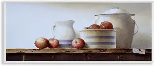 Farmhouse Apples Still Life, 10 x 24 Inch Framed Gicle Print