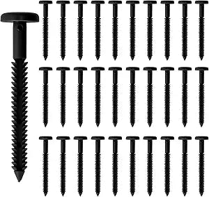 3 Inch Vinyl Shutter Fastener,Shutter Panel Pegs Plastic Shutter Screws Lok Pins Plastic Shutter Spike Anchors with Reverse Barb Design for Brick Wood Stucco Vinyl Siding