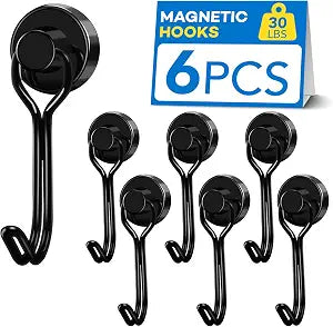 LOVIMAG Magnetic Hooks Magnet Hook for Cruise Cabins Fridge 30LBS 6Pack