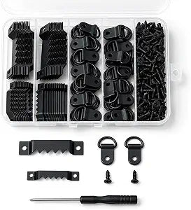 251Pcs Dual-Size Picture Hanging Kit, Heavy Duty Sawtooth & D Ring Hanger