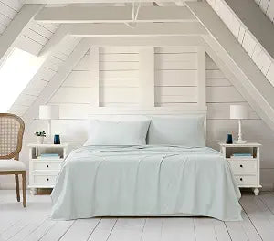 Linen Closet Luxury Cotton Blend 3-Piece Sheet Set, Twin XL, Aqua