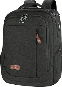 KROSER Laptop Backpack Computer Backpack 17.3 Inch for Men-Charcoal Black