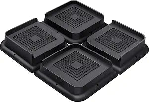 ANNKUT Bed Risers 1 Inch Heavy Duty, Furniture Risers for Bed Desk Table Sofa Couch,Oversized Bed Lifts Risers,Support up to 5000 Lbs(4 Pack Black)