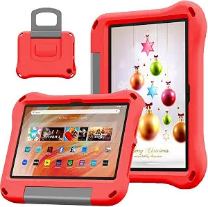 10 inch Tablet Case for Kids,(Compatible with 13th/11th Gen 2023/2021) (Incompatible with iPad Samsung 10 inch Tablet),Light Weight Shock Proof Convertible Handle Stand Kids Case (Red)