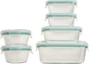 OXO Good Grips Smart Seal 12-Piece Glass Food Storage Container Set - Teal