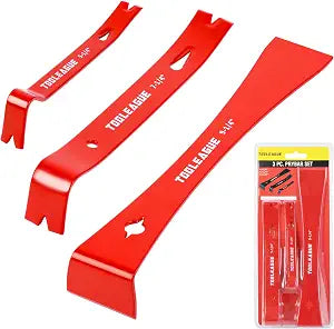 TOOLEAGUE 3Pcs Mini Flat Pry Bar Set, Bee Hive Tool