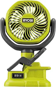Ryobi RCF18-0 18V ONE+ Cordless 10cm Clamp Fan (Bare Tool) Hyper Green
