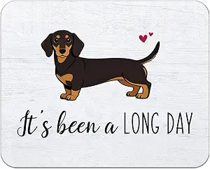 Dachshund Mouse Pad for Desk, Dachshund Lover Gifts, Funny Sausage Wiener Dog Mousepads for Wireless Mouse Computers Laptop Home Office Supplies Accessories, 9.5x7.9 Inch