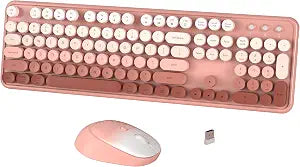 Wireless Keyboard and Mouse Combo, Peach Gradient