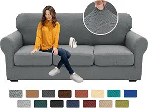 XINEAGE 4-Piece Stretch Sofa Cover, Washable Couch Covers for Dog
