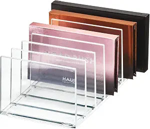 iDesign The Sarah Tanno Collection Plastic Cosmetics and Makeup Palette Organizer, 7-Compartment, Clear, 20.3 cm 10.1 cm 7.6 cm