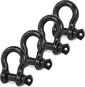 D Ring Shackle, 1/2" Clevis Shackle with 9/16 Inch Screw Pin