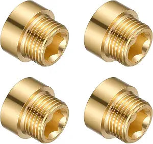 Shower Head Extension Arm, 4 Pack Brass G1/2 Male to G1/2 Female Thread 20mm Length Pipe Fitting Coupler Copper Shower Head Extender
