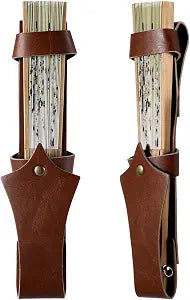 Fan Holsters, Brown Renaissance Leather Hand Fan Belt Holsters