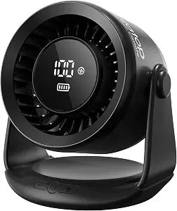 Gaiatop Desktop Fan, 6 Speeds Ultra Quiet Bedroom Fan, Up to 20H Cooling