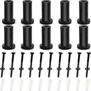Peohud 10 Set Barn Door Spacers, 2" Sliding Barn Door Hardware Kit, Heavy Duty Replacement Wall Spacers with Lag Bolts Wall Anchor for Connecting Track Connection Device