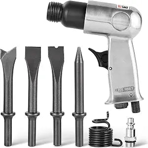 NYXOVA 150mm Air Hammer Kit, 4500 BPM Short Barrel Pneumatic Hammer