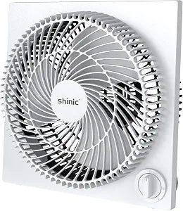 shinic 9" Frameless Box Fan, 3-Speed Lightweight Window Box Fan