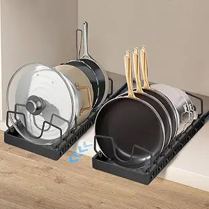 XIAPIA 2 Pack Pull Out Pots and Pans Organizer Under Kitchen Cabinet