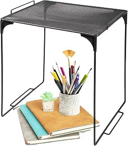Piffny Versatile Metal Mesh Organizer Shelf, Stackable, for Standard Size School Lockers, Also for Gym and Work Lockers, or Even Kitchen Cabinets & Under Sink Organization