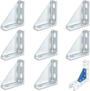 8 Pcs 90 Degree Strut Channel Fittings Heavy Duty Galvanized Steel Brackets