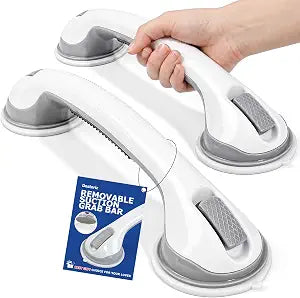 16.5" 2Pcs Grab Bars for Shower, Balance Support, Locking Suction