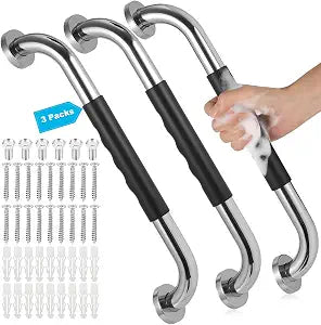 3 Pack 16-Inch Grab Bars for Bathtubs and Showers, Bathroom Shower Grab Bar