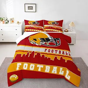 Erosebridal Football Comforter Set Football Fans Bedding Kids Full