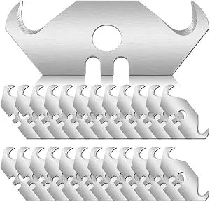 Bonsicoky 50PCS Utility Hook Blades Steel Razor Blades