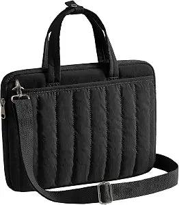 ProCase Laptop Sleeve Bag with Handle & Shoulder Strap -Black