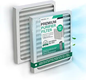 2 Crucial Air Purifier Filters Compatible with HUNTER Brand Filter Part # 30963 Models 30710, 30711, 30730, 30709, 30710, 30711, 30714 (2 Pack)