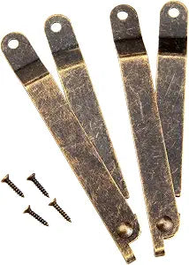 dophee 2Pcs Bronze Folding Lid Support Stay Hinges, 6.77"x 3.82"x 0.43"