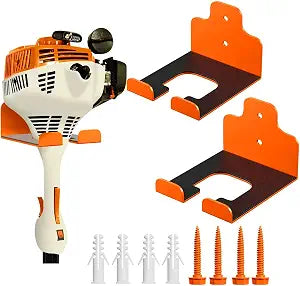 JNIHEEP Garage Organizer Trimmer Rack,Garden Power Tool Hanger,2Pack,Orange
