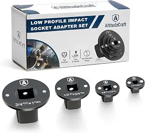 Low Profile Impact Socket Adapter Set for Tight Spaces