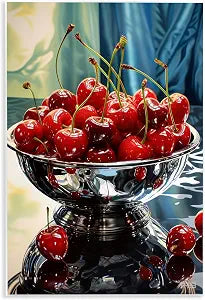 Stupell Industries 'Bowl of Cherries Reflection'| Wall Plaque Art