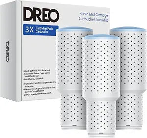 DREO Clean Mist Cartridge 3-Pack for Humidifiers, Compatible with DREO Humidifiers HM311/311S/524/524S/306, Reduce Contaminants Build-up, Healthier Mist, Easier Cleaning