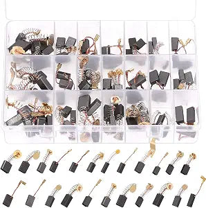 Tanstic 69Pcs Electric Motor Carbon Brushes 23 Different Sizes Carbon Brush Motor Carbon Brushes for Replacement Repair Power Tool Part